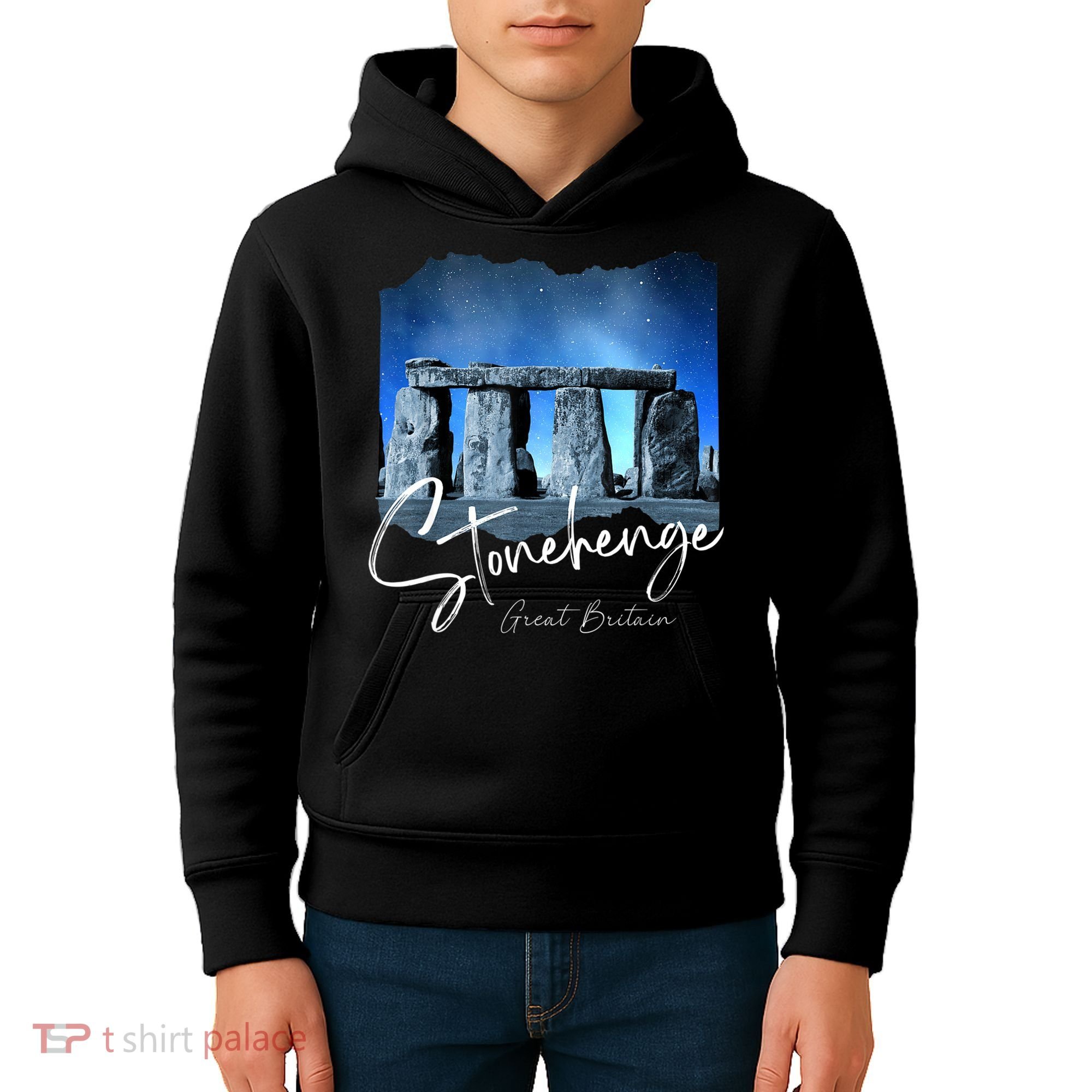 Stonehenge England Souvenir Stonehenge At Night Kids Hoodie