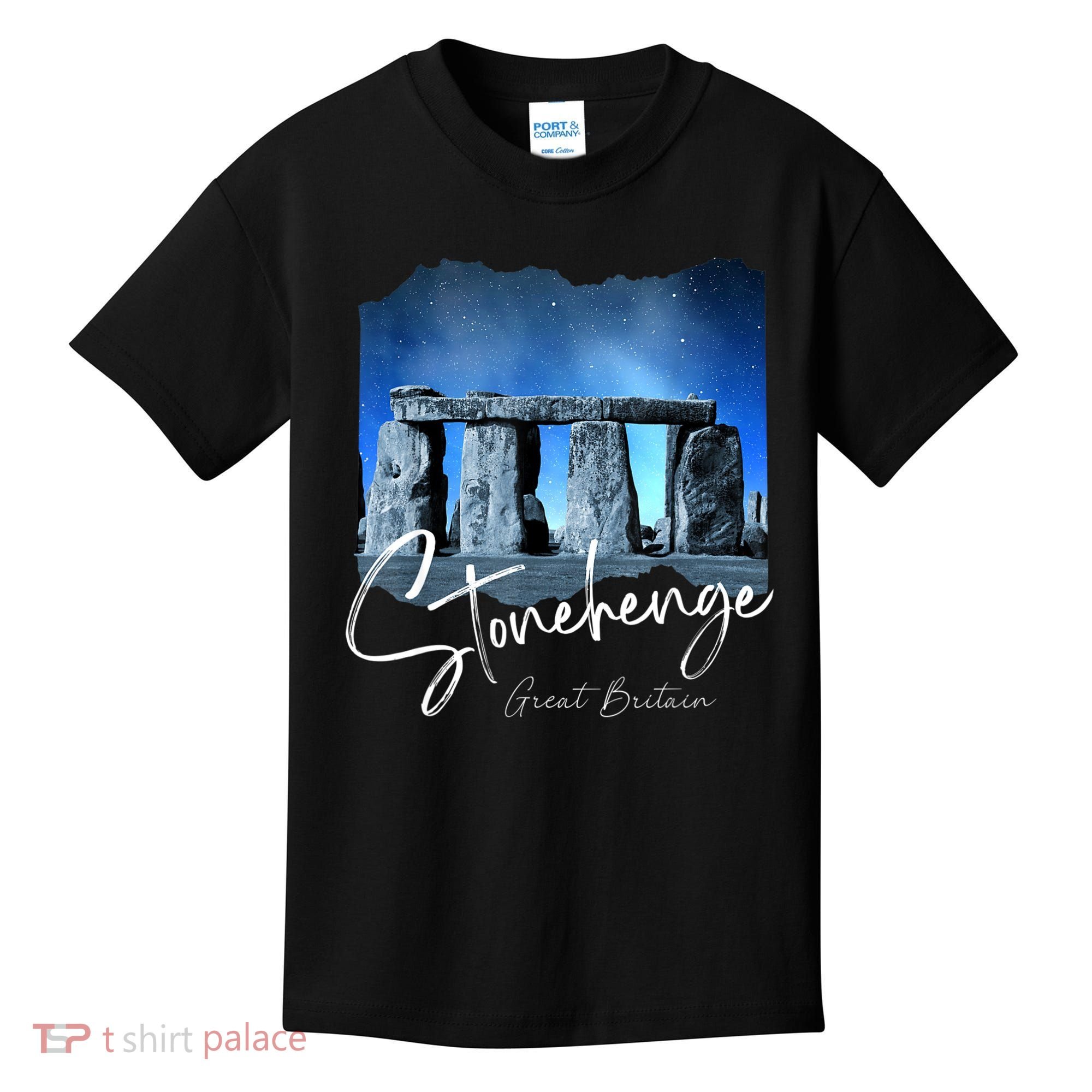Stonehenge England Souvenir Stonehenge At Night Kids T-Shirt