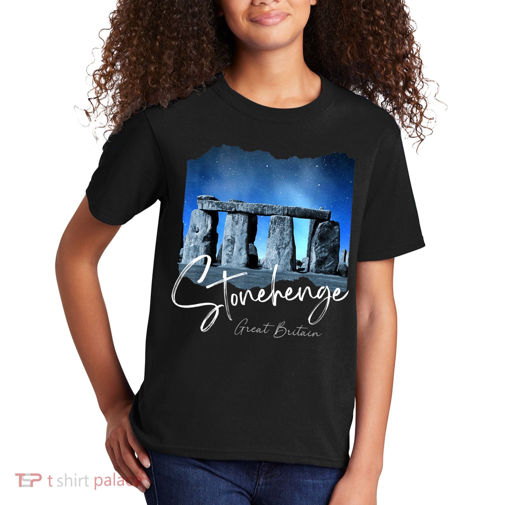 Stonehenge England Souvenir Stonehenge At Night Kids T-Shirt