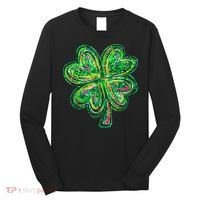 Shamrock Effect St Patricks Day Four Leaf Clover Long Sleeve Shirt thumb 0