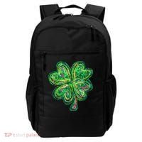 Shamrock Effect St Patricks Day Four Leaf Clover Backpack thumb 0