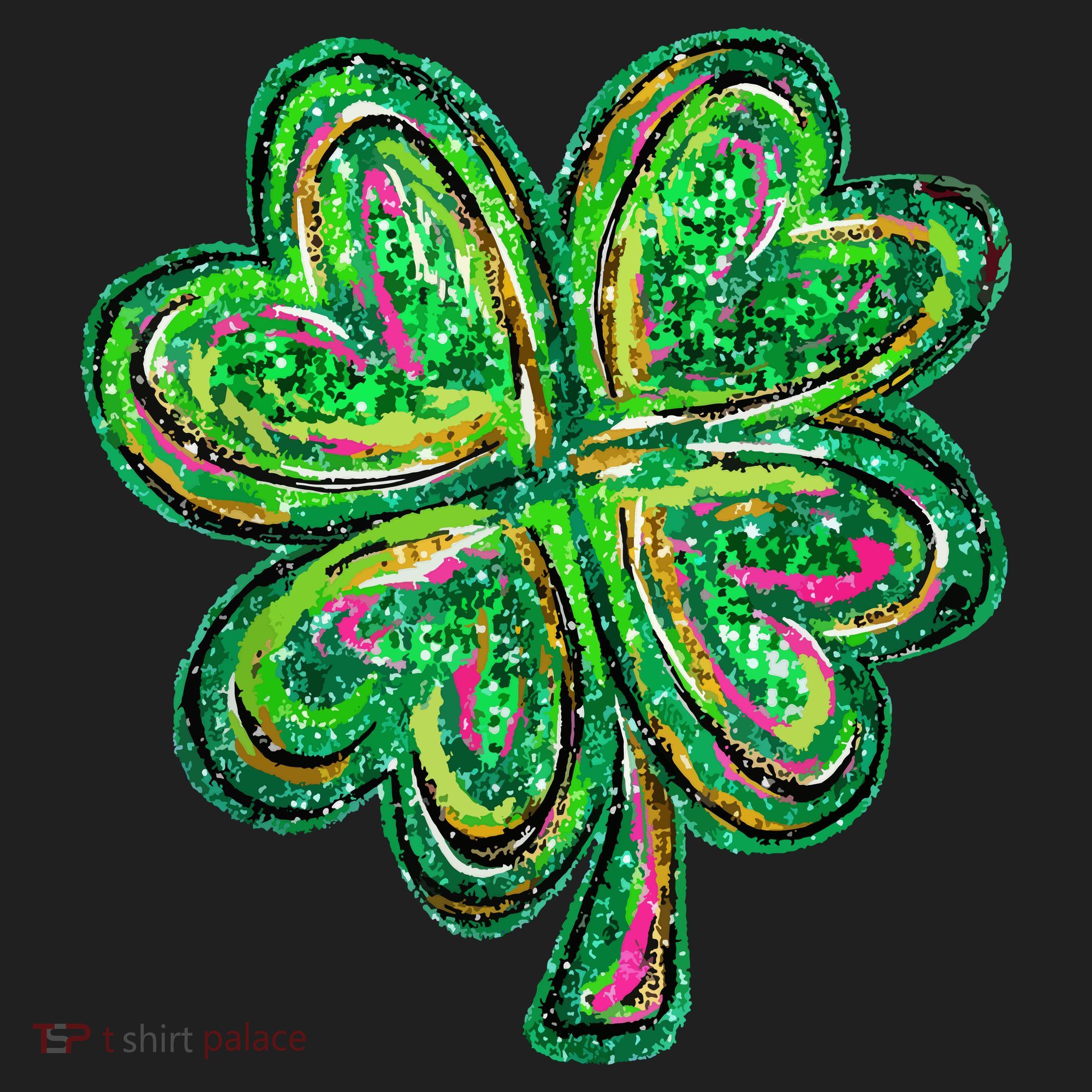 Shamrock Effect St Patricks Day Four Leaf Clover Beanie