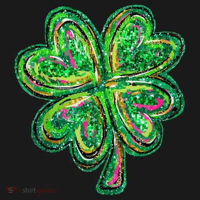 Shamrock Effect St Patricks Day Four Leaf Clover Ladies Essential Flowy Tank