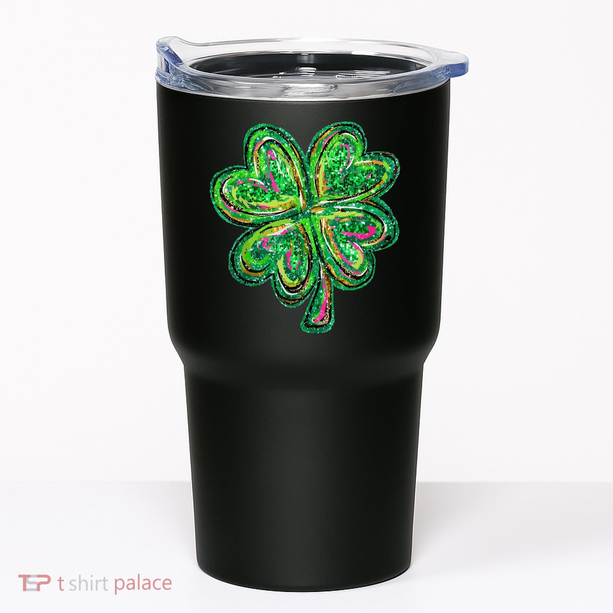 Shamrock Effect St Patricks Day Four Leaf Clover Tumbler