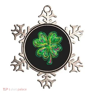 Shamrock Effect St Patricks Day Four Leaf Clover Ornament