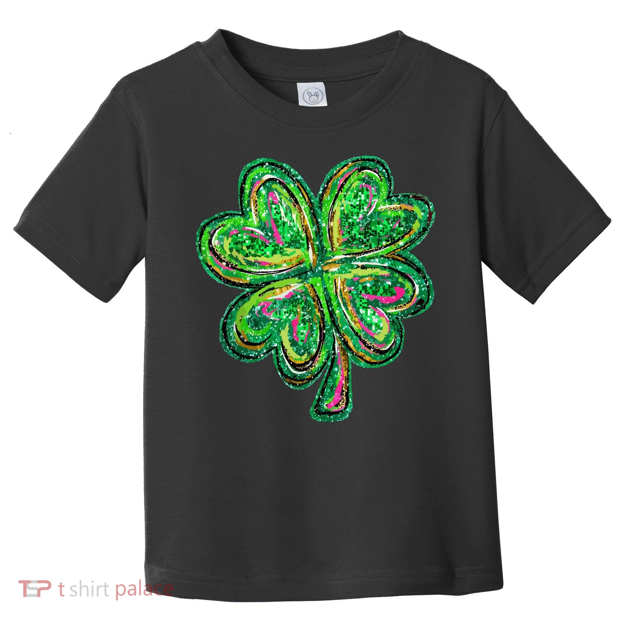 Shamrock Effect St Patricks Day Four Leaf Clover Toddler T-Shirt