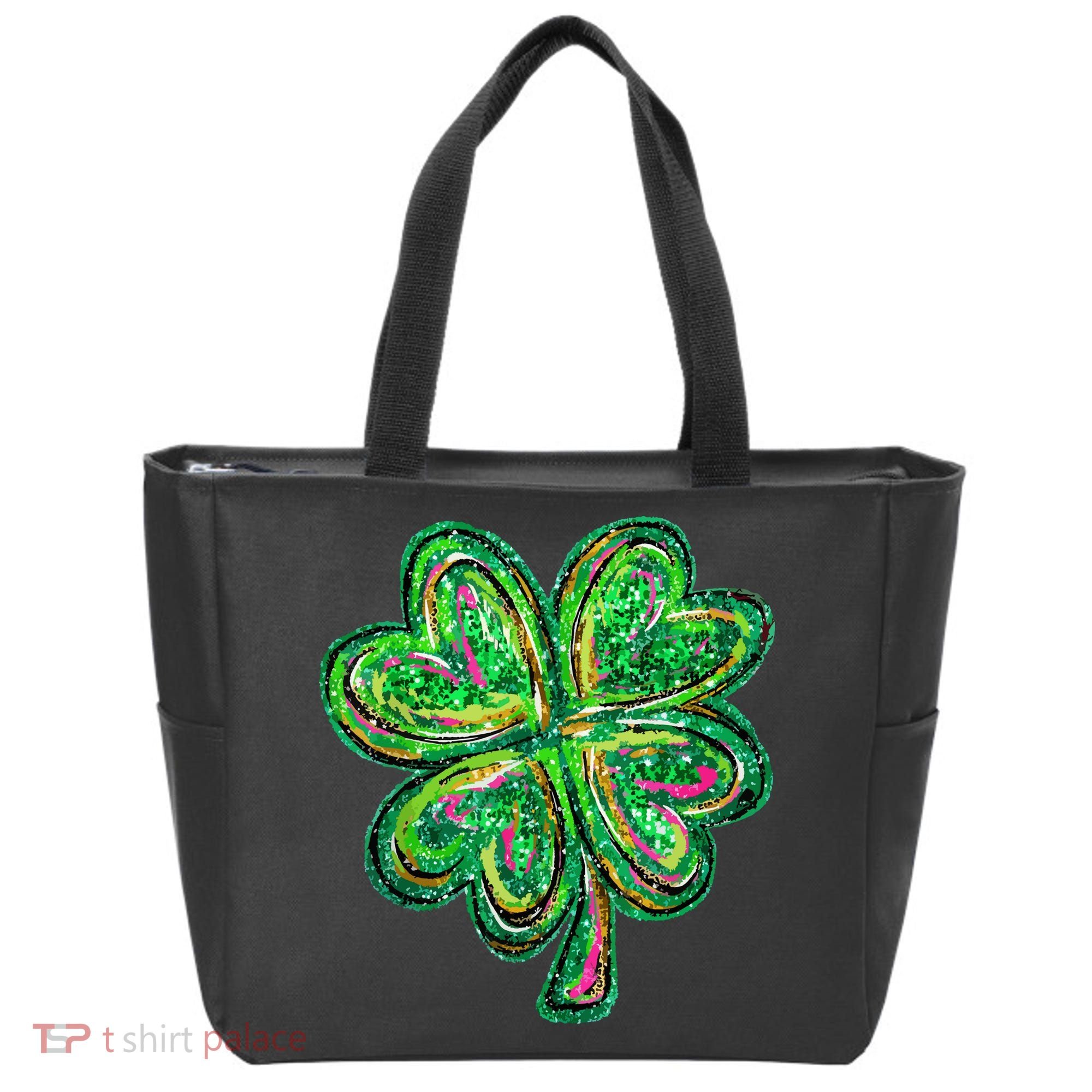 Shamrock Effect St Patricks Day Four Leaf Clover Tote Bag