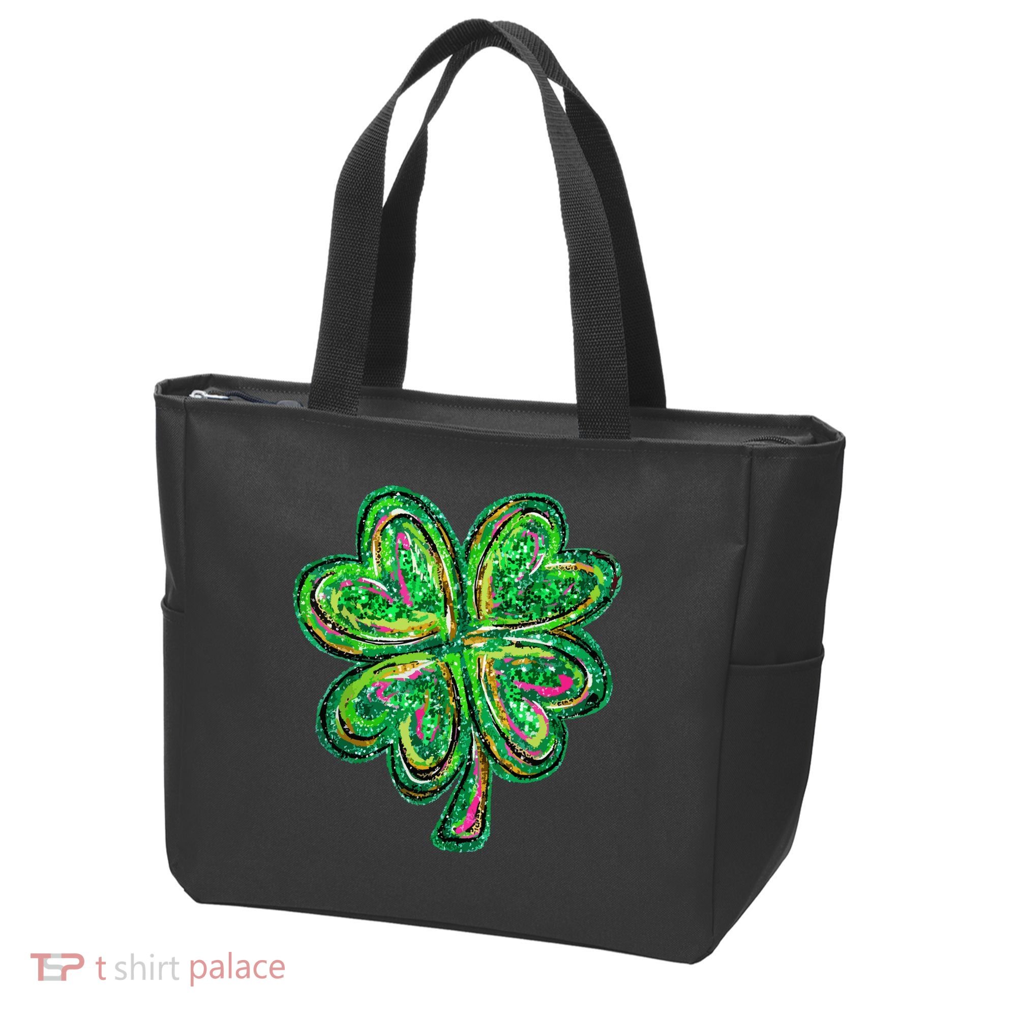 Shamrock Effect St Patricks Day Four Leaf Clover Tote Bag