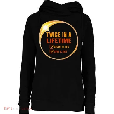 Solar Eclipse Womens Funnel Neck Pullover Hood
