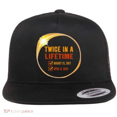 Solar Eclipse Flat Bill Trucker Hat