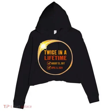 Solar Eclipse Crop Fleece Hoodie