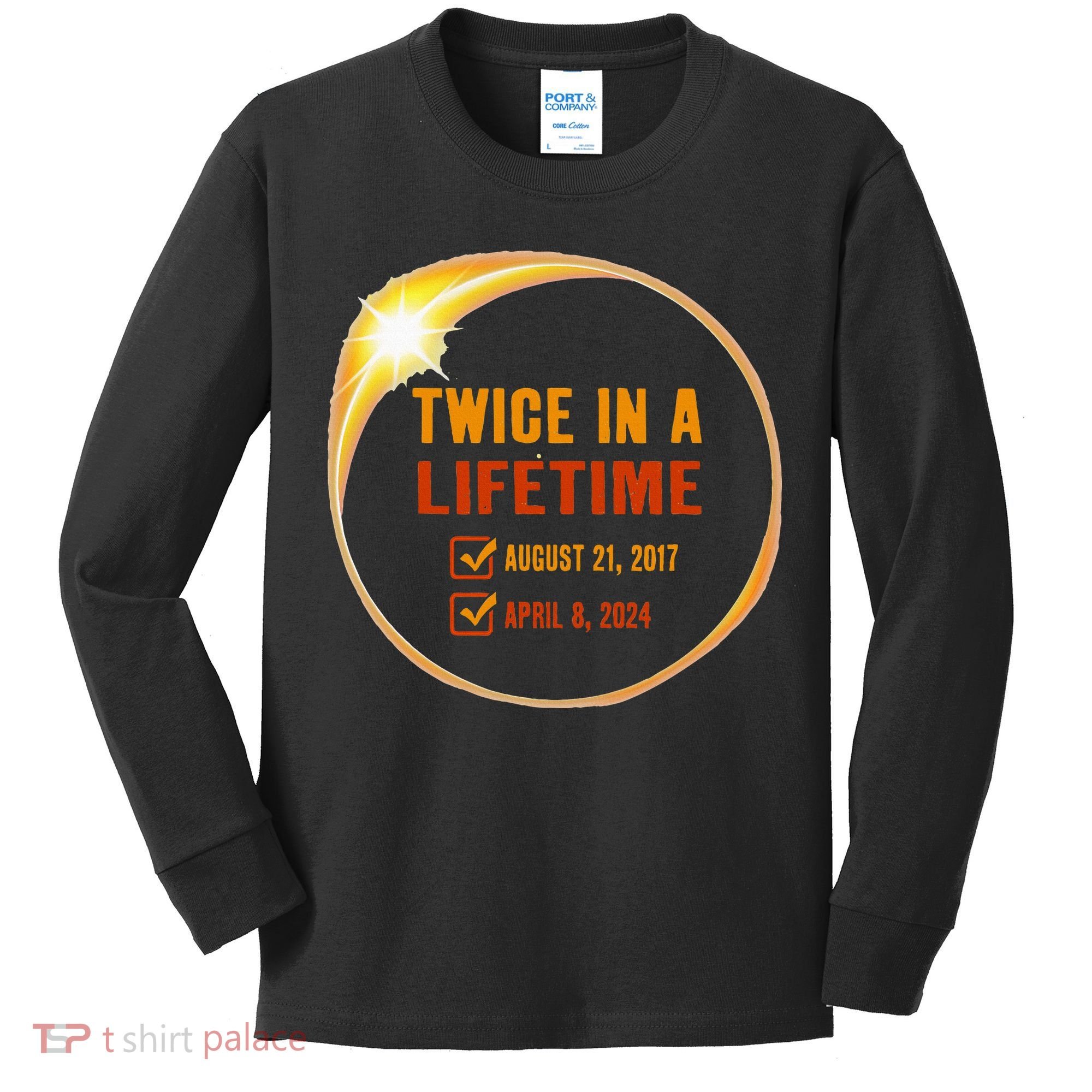 Solar Eclipse Kids Long Sleeve Shirt