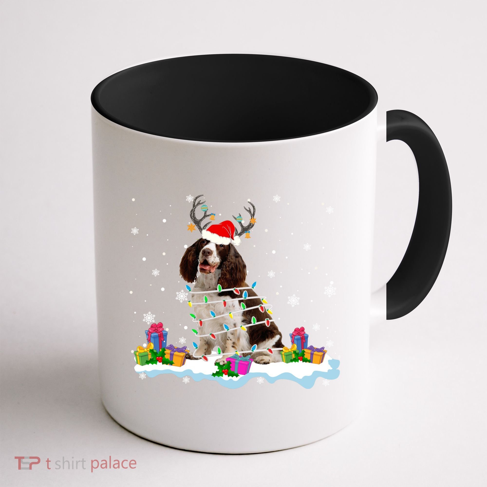 Santa English Springer Spaniel Christmas Santa Reindeer Dog Great Gift Coffee Mug