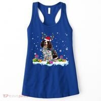 Santa English Springer Spaniel Christmas Santa Reindeer Dog Great Gift Women's Tank Top thumb 0