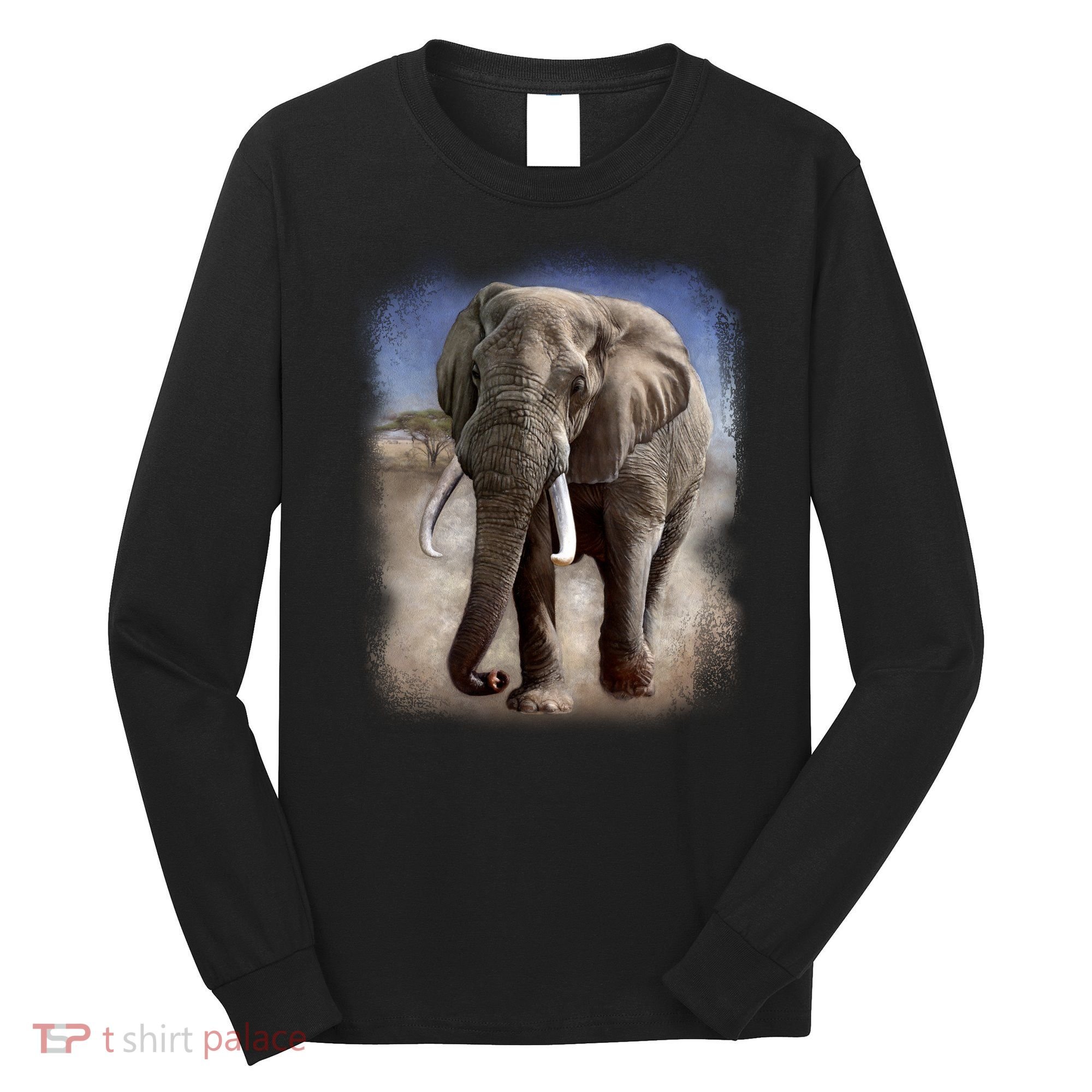 Safari Elephant Long Sleeve Shirt