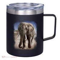 Safari Elephant 12oz Stainless Steel Coffee Mug thumb 0