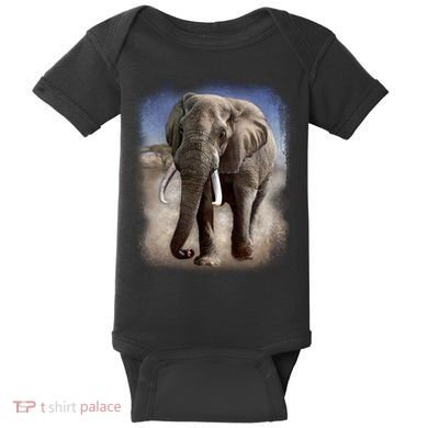 Safari Elephant Baby Bodysuit