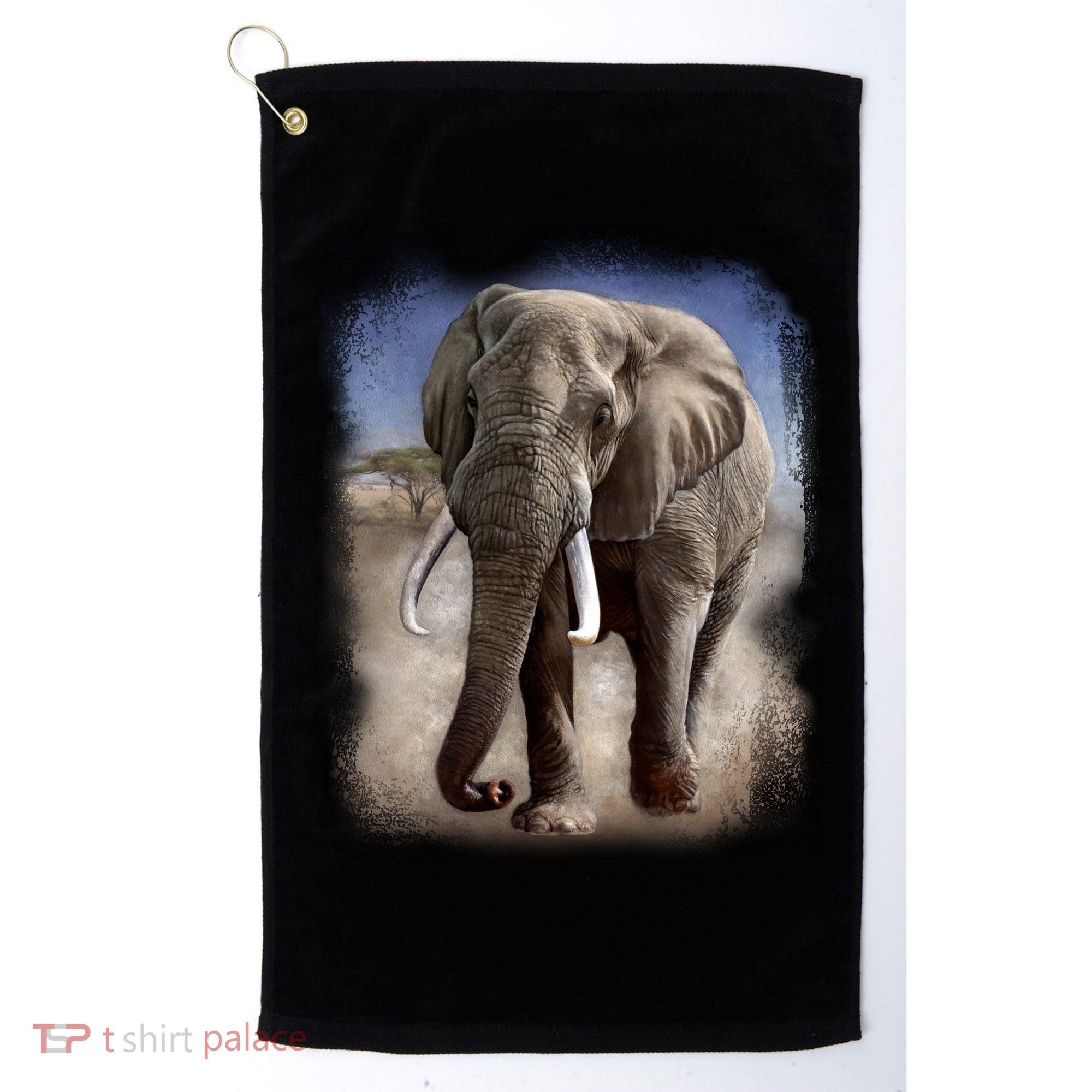 Safari Elephant Golf Towel