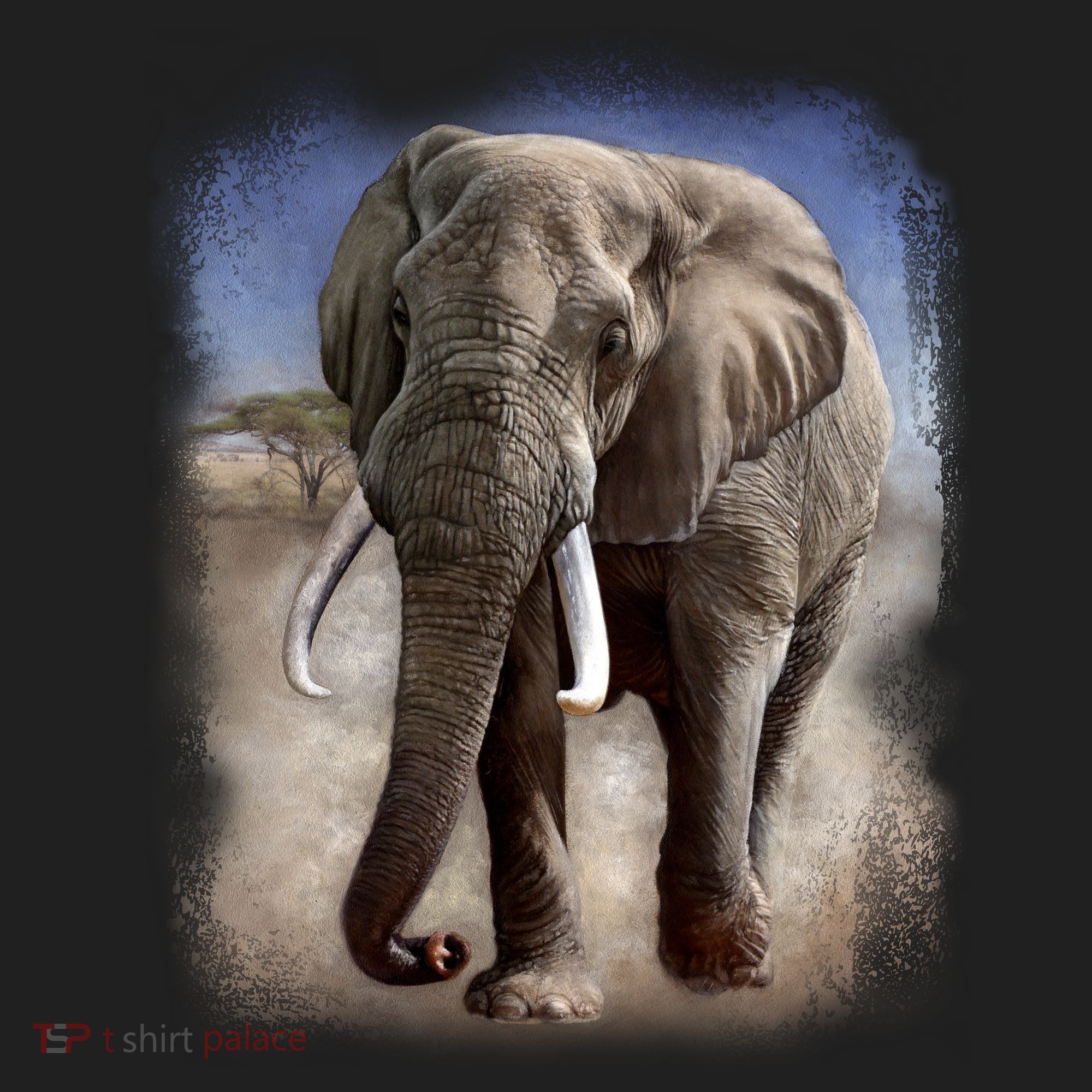 Safari Elephant Golf Towel