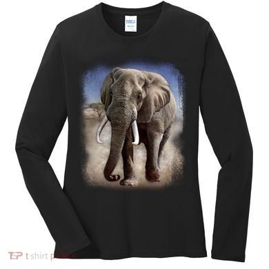 Safari Elephant Women's Long Sleeve Shirt