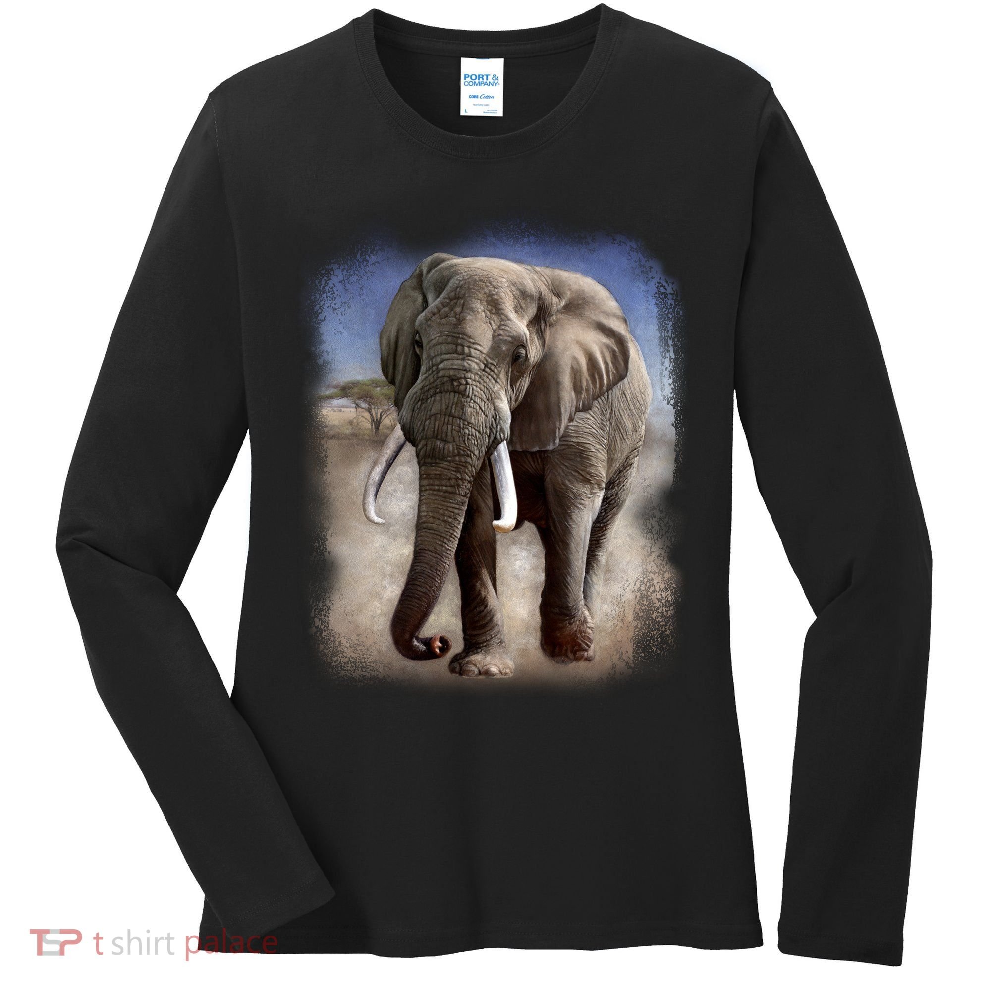 Safari Elephant Women's Long Sleeve Shirt