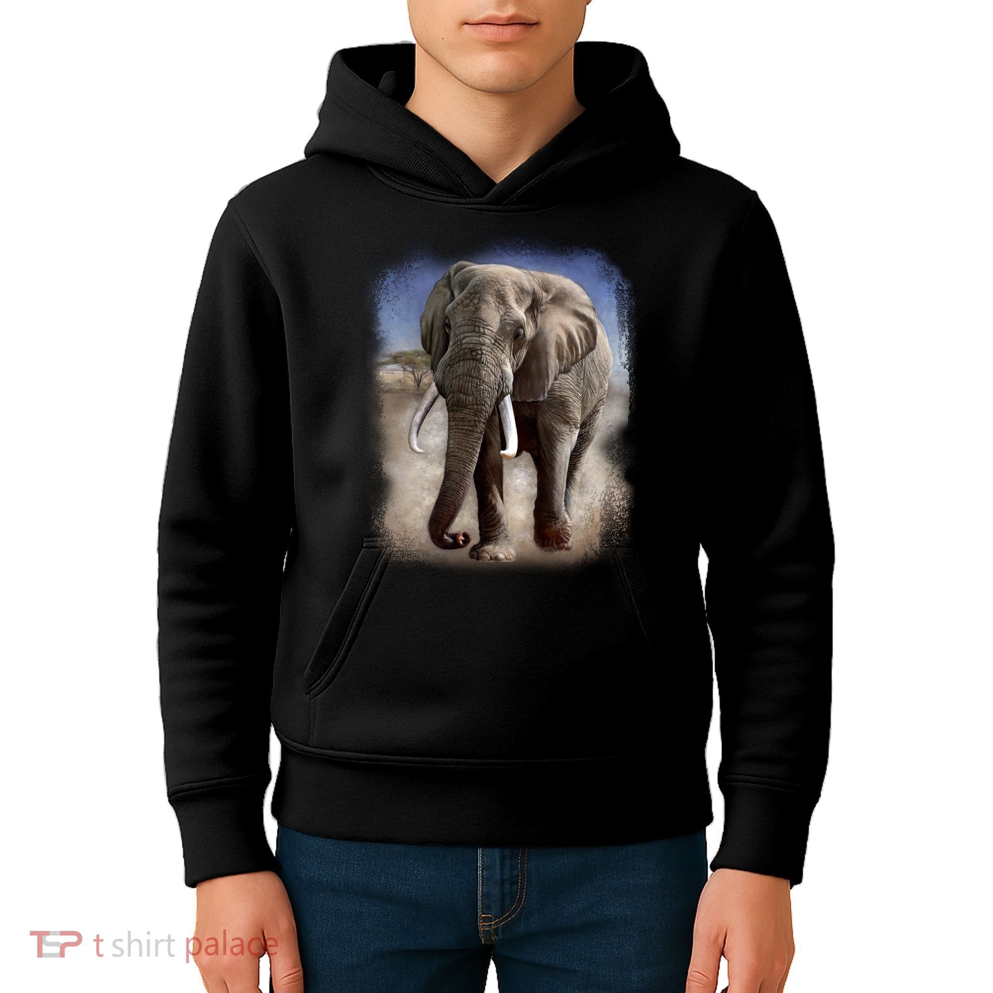 Safari Elephant Kids Hoodie