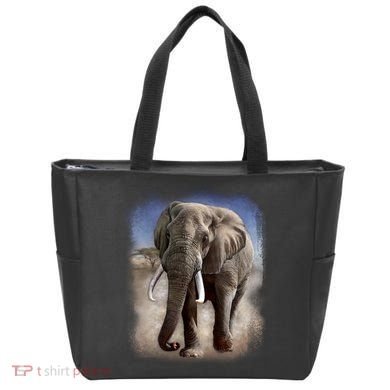 Safari Elephant Tote Bag