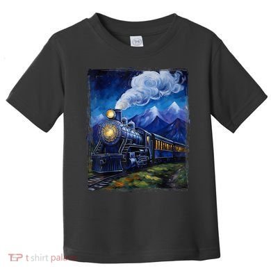 Steam Engine Steam Train Vintage Van Gogh Locomotive Toddler T-Shirt