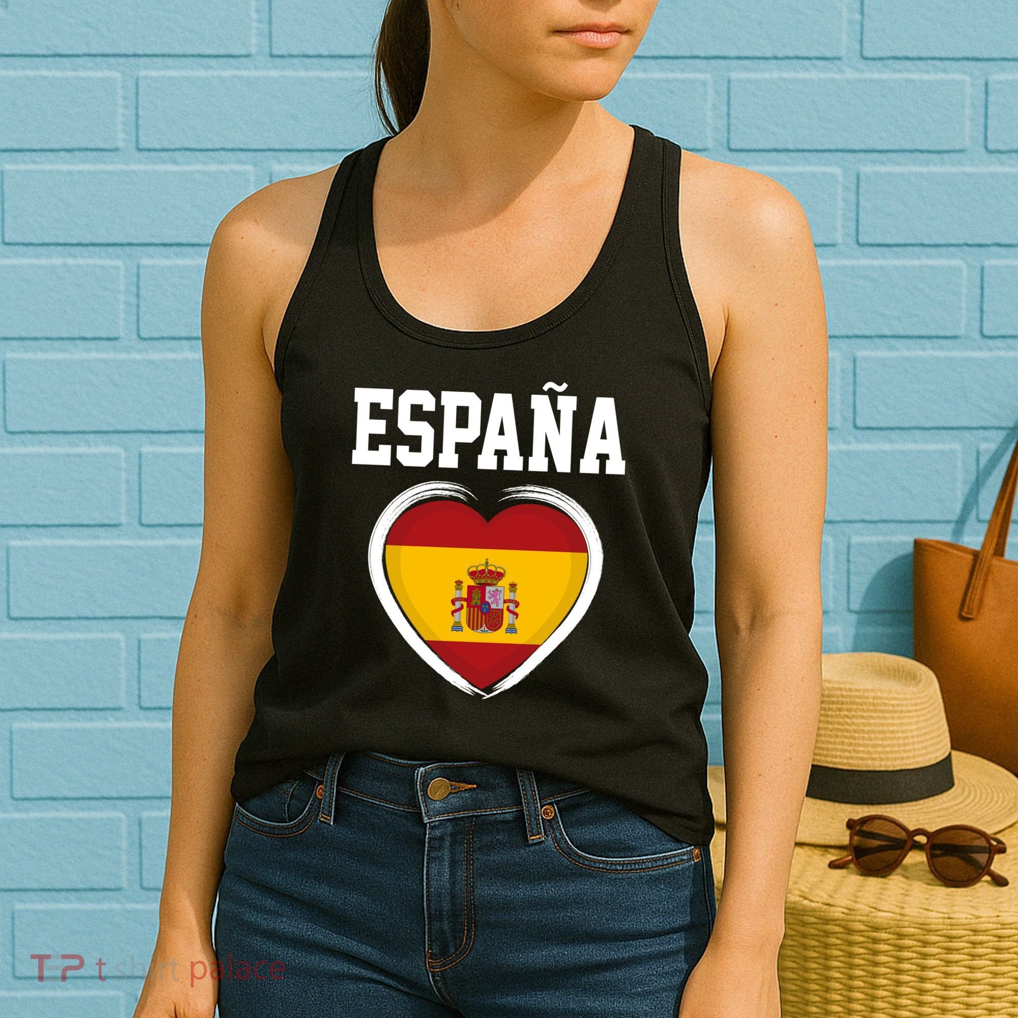 Spain & Espana Soccer & Football Flag Women's Tank Top