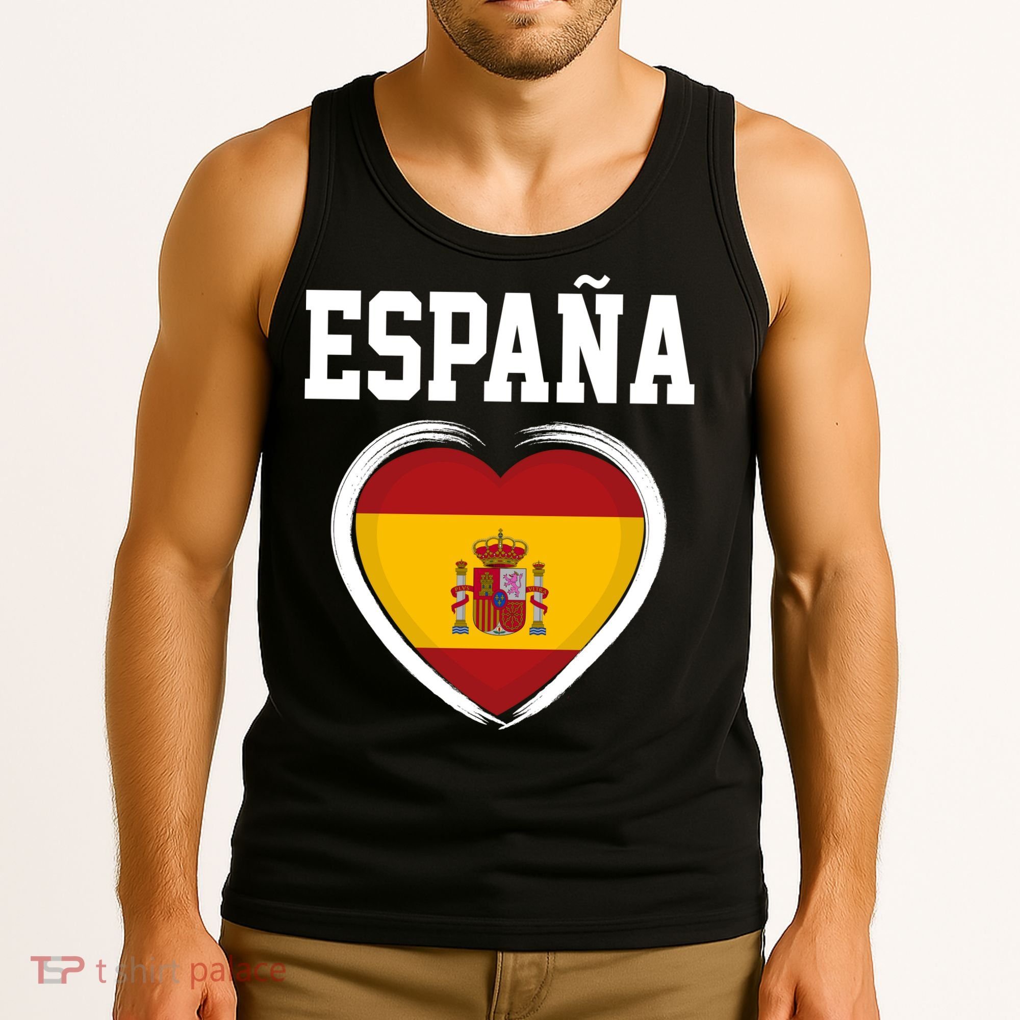 Spain & Espana Soccer & Football Flag Tank Top