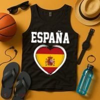 Spain & Espana Soccer & Football Flag Tank Top thumb 4