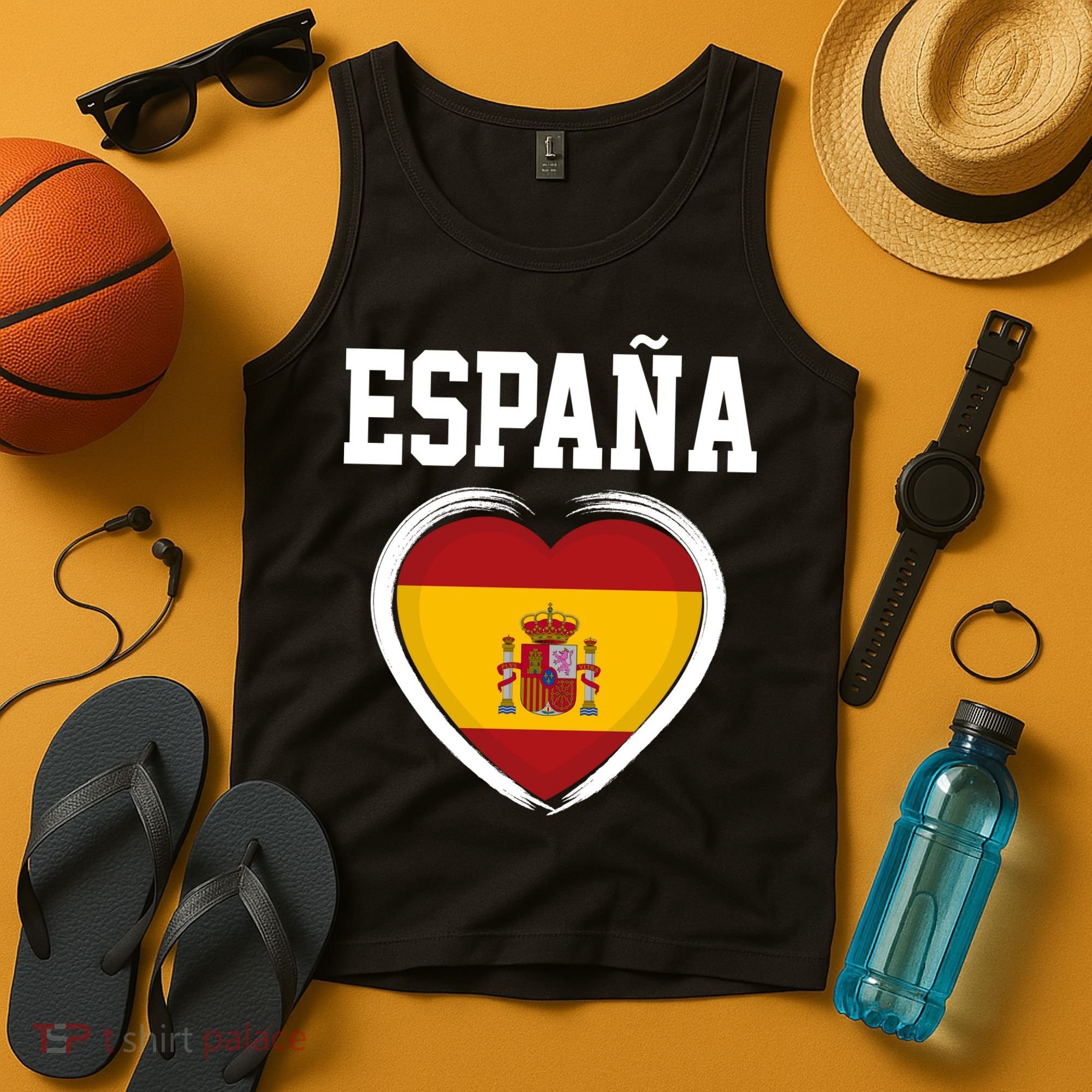 Spain & Espana Soccer & Football Flag Tank Top