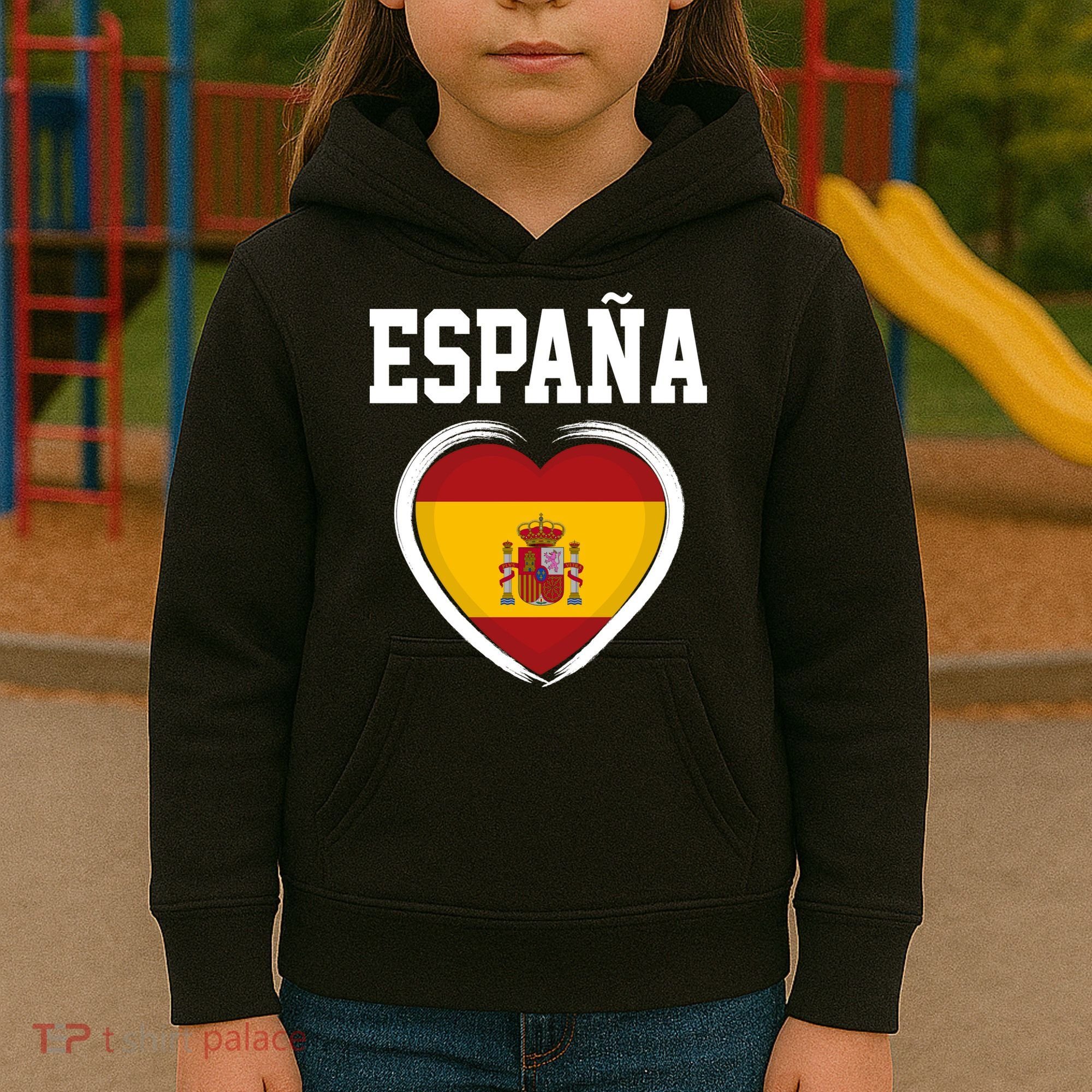Spain & Espana Soccer & Football Flag Kids Hoodie