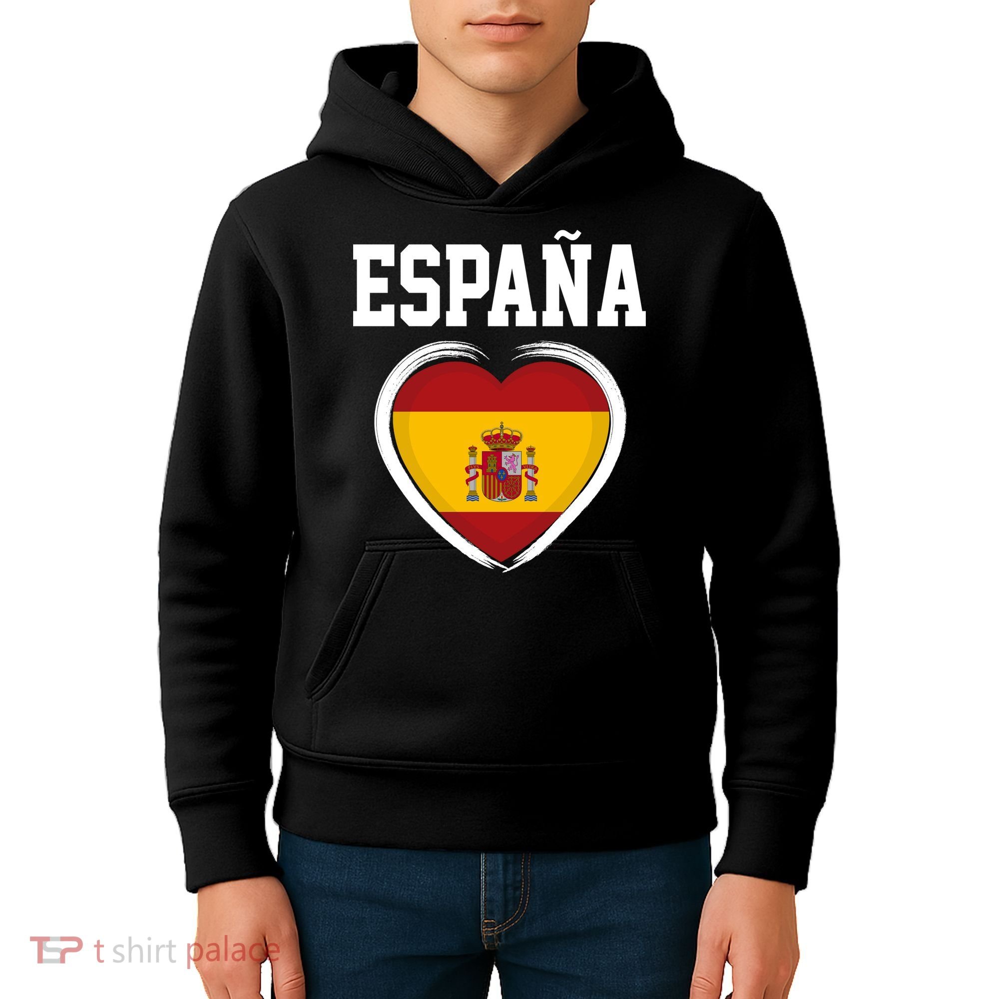 Spain & Espana Soccer & Football Flag Kids Hoodie