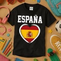 Spain & Espana Soccer & Football Flag Kids T-Shirt thumb 3