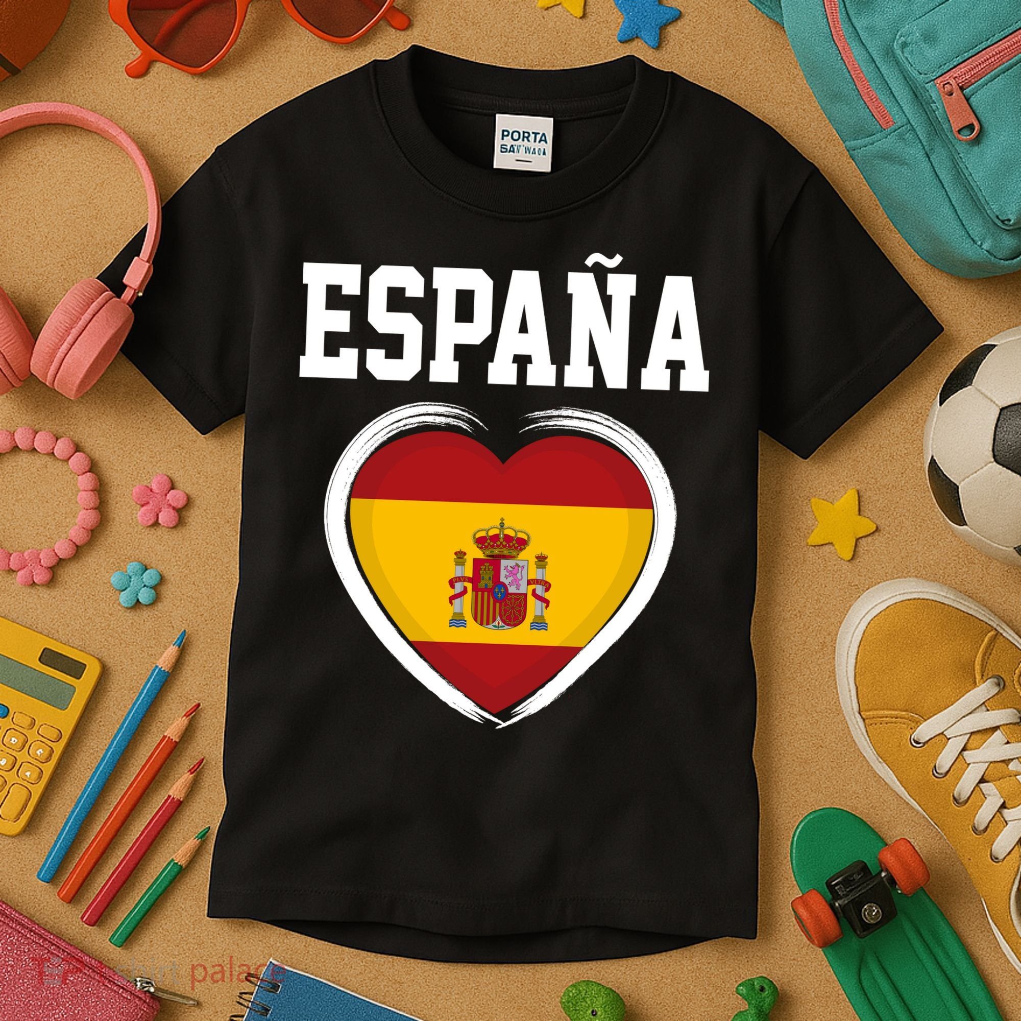 Spain & Espana Soccer & Football Flag Kids T-Shirt