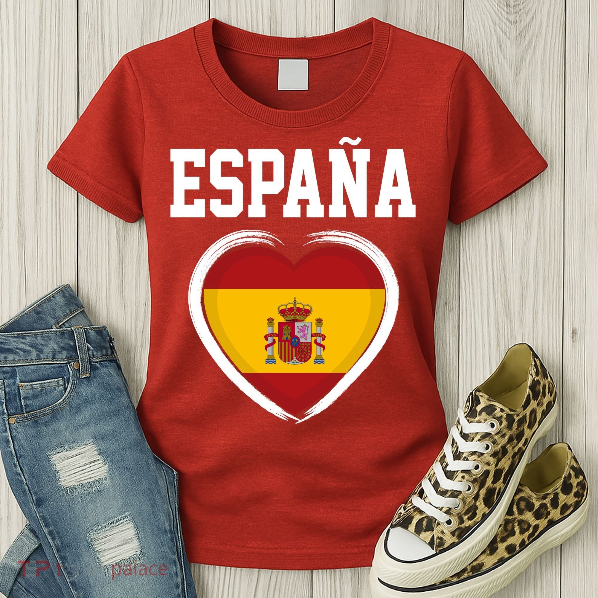 Spain & Espana Soccer & Football Flag Women's T-Shirt