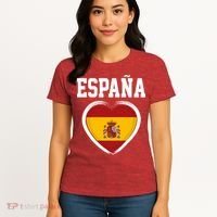 Spain & Espana Soccer & Football Flag Women's T-Shirt thumb 4