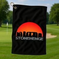 Stonehenge England Stones Archaeologist Wonders Gift Golf Towel thumb 1