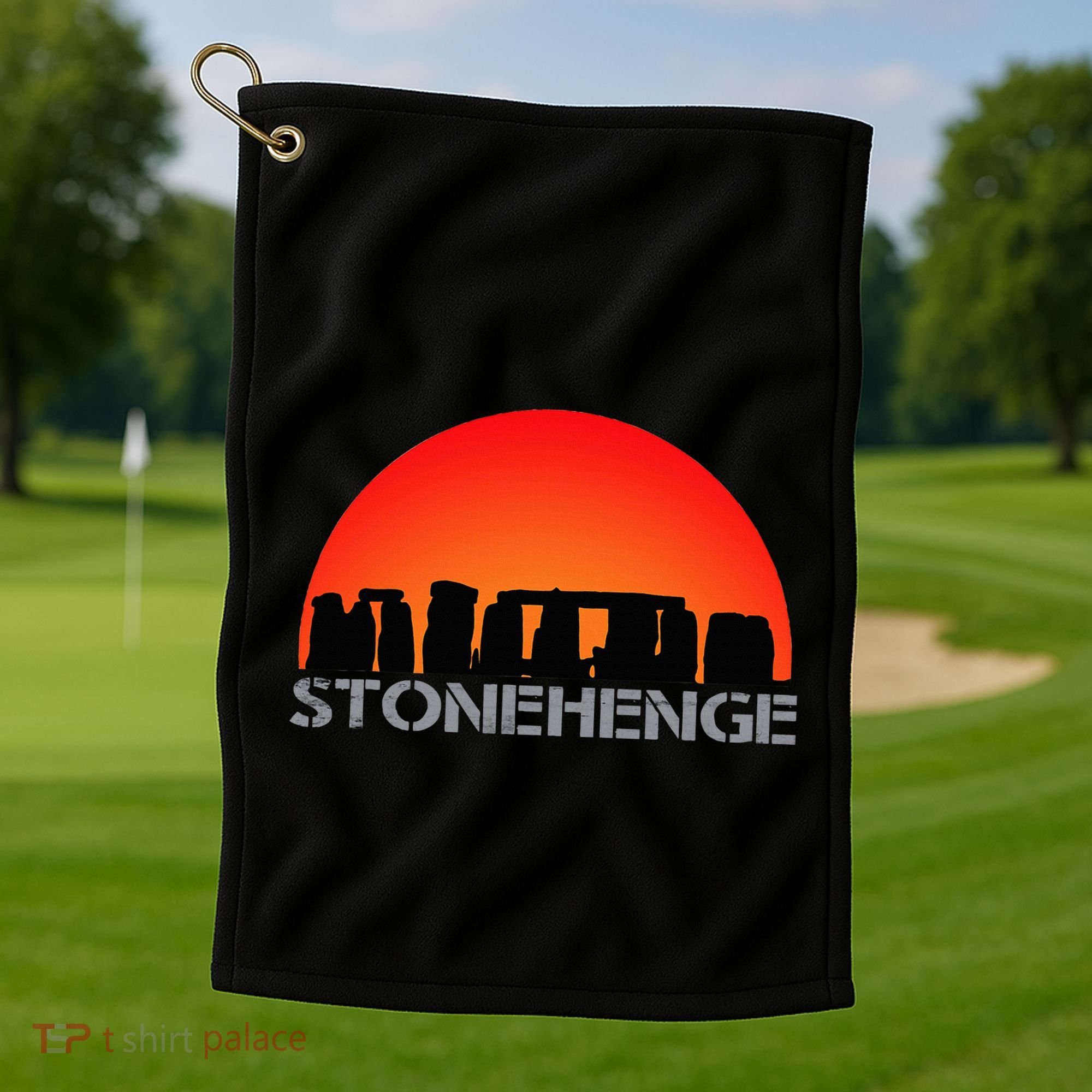 Stonehenge England Stones Archaeologist Wonders Gift Golf Towel