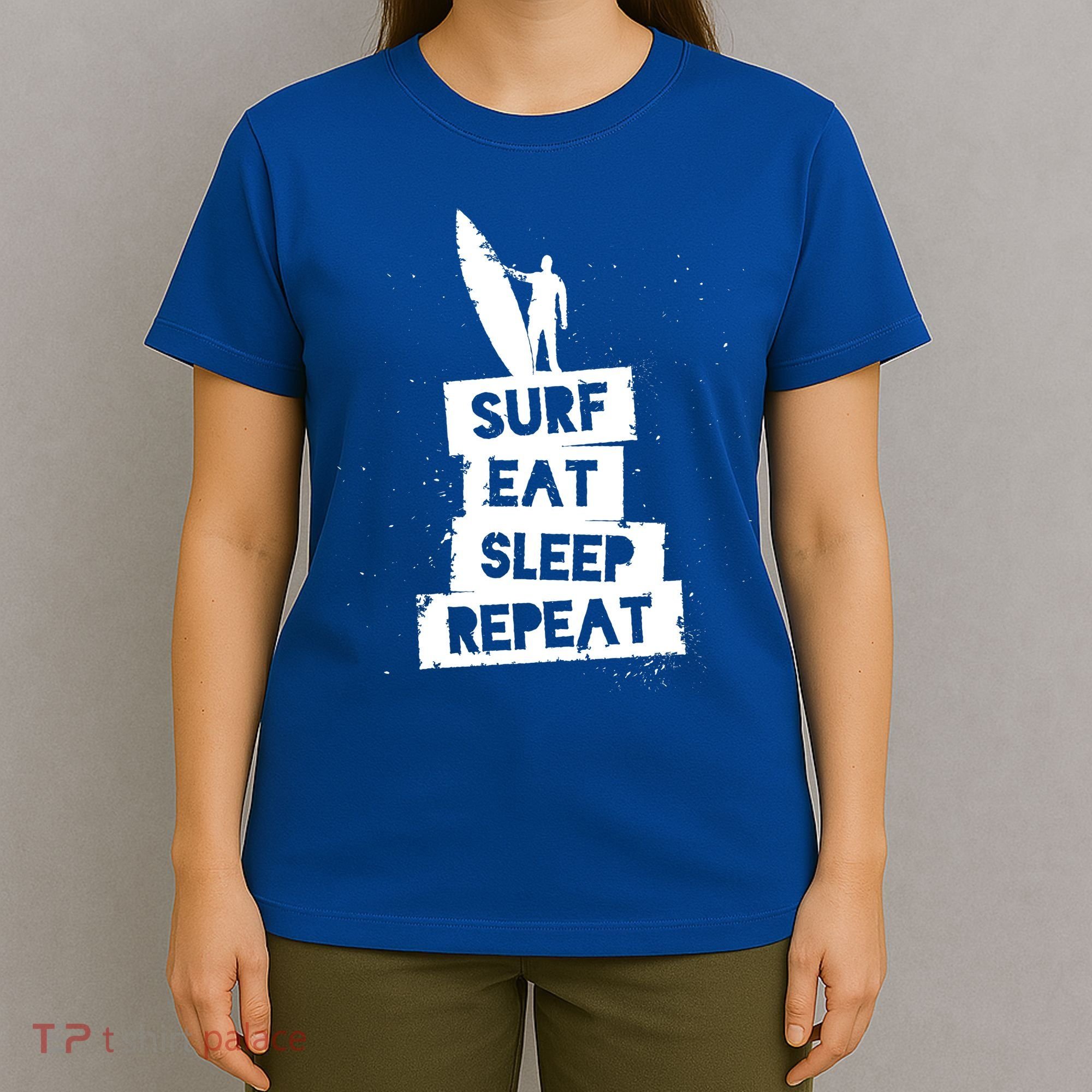 Surf Eat Sleep Repeat Retro Vintage Surfer T-Shirt