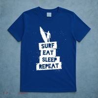 Surf Eat Sleep Repeat Retro Vintage Surfer T-Shirt thumb 5