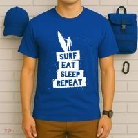 Surf Eat Sleep Repeat Retro Vintage Surfer T-Shirt thumb 6