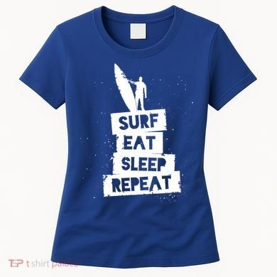 Surf Eat Sleep Repeat Retro Vintage Surfer Women's T-Shirt