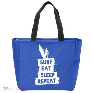 Surf Eat Sleep Repeat Retro Vintage Surfer Tote Bag