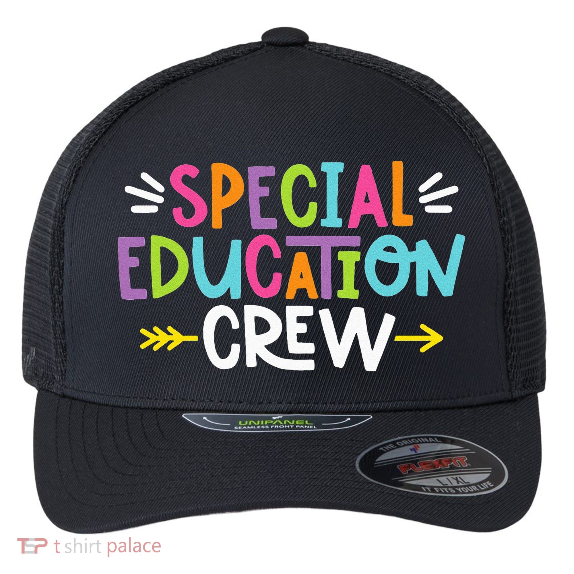 Special Educators Special Ed Teacher Special Education Crew Flexfit Unipanel Trucker Cap