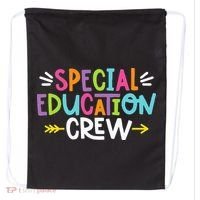 Special Educators Special Ed Teacher Special Education Crew Drawstring Bag thumb 0