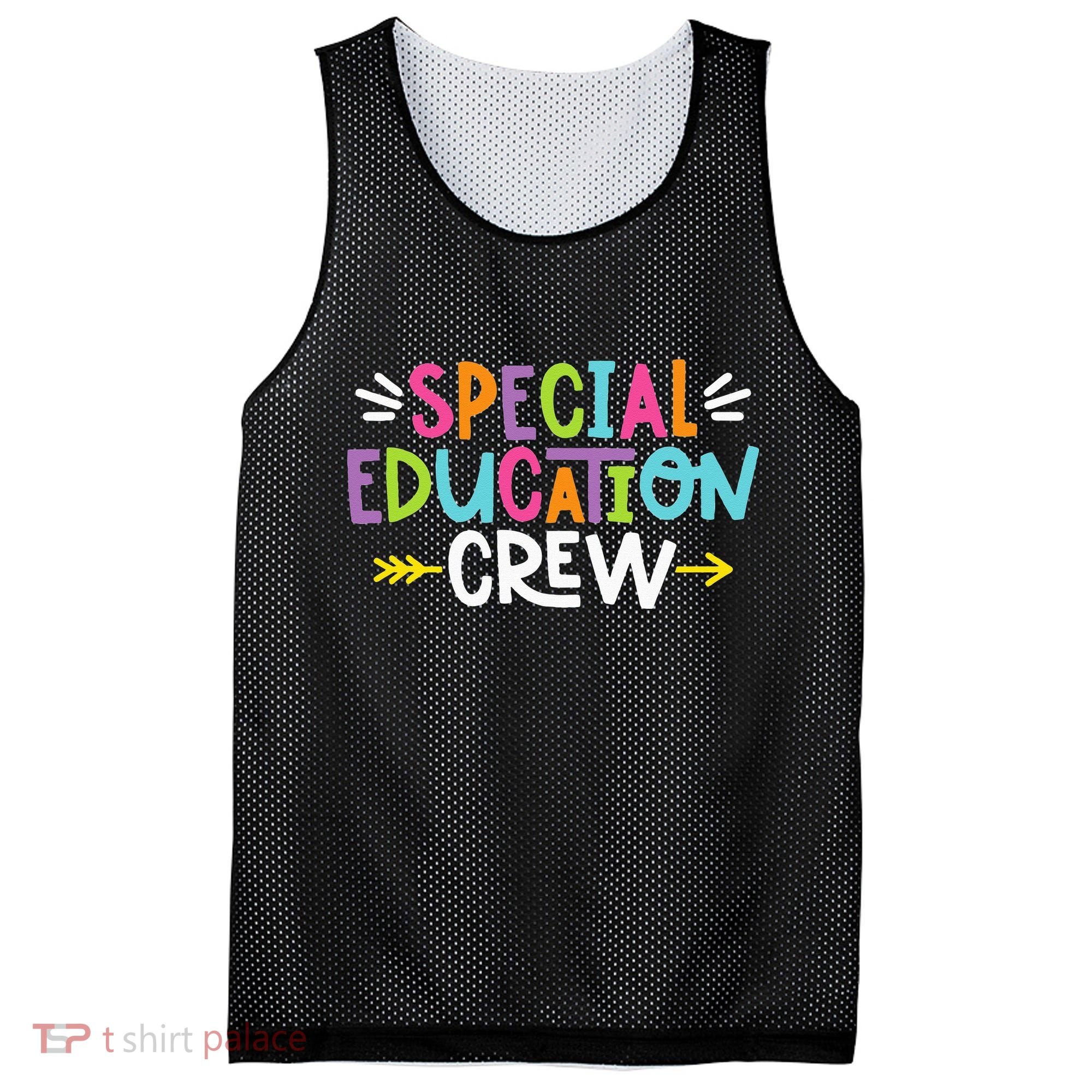 Special Educators Special Ed Teacher Special Education Crew Mesh Reversible Basketball Jersey Tank