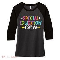 Special Educators Special Ed Teacher Special Education Crew Women's Tri-Blend 3/4-Sleeve Raglan Shirt thumb 0