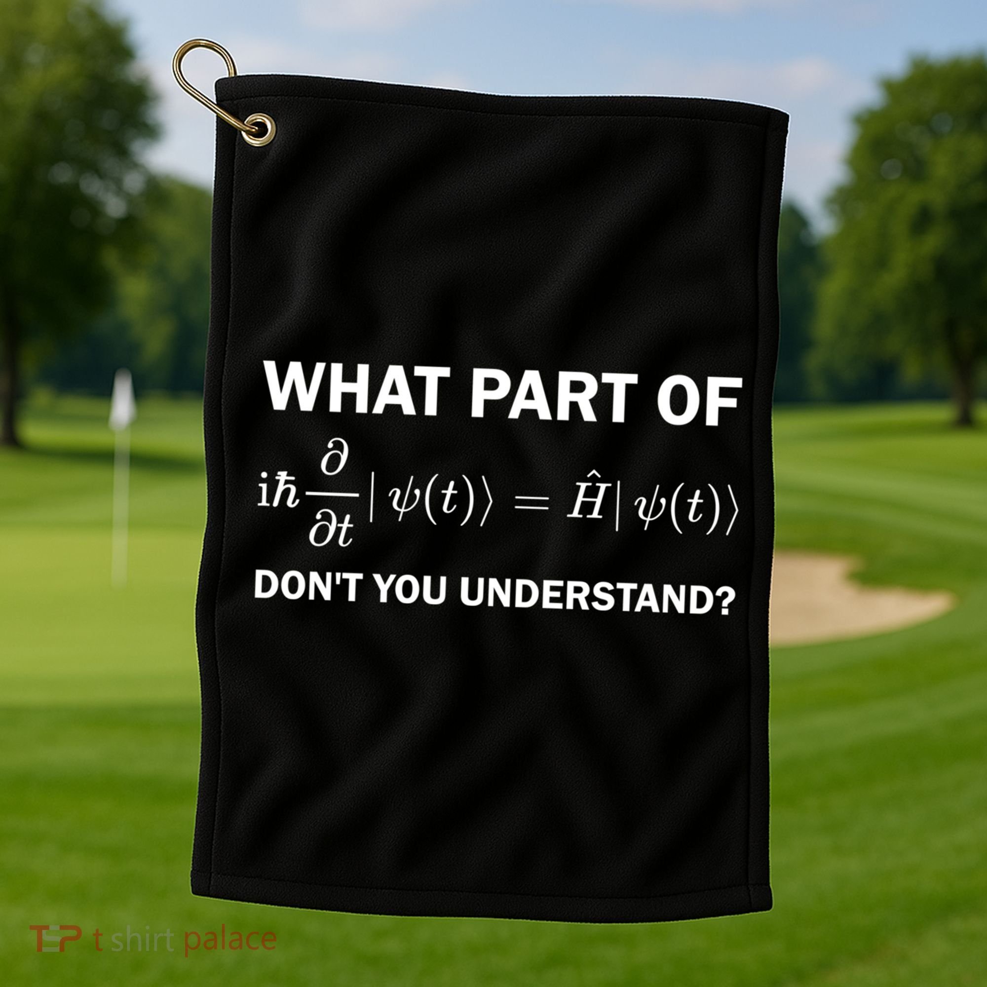 Schrödinger Equation Science Funny Physics Saying Physicist Great Gift Golf Towel